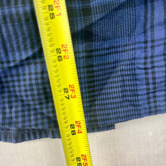 The North Face Men's Large Blue Plaid Long Sleeve Button Down Shirt Western - Picture 10 of 11